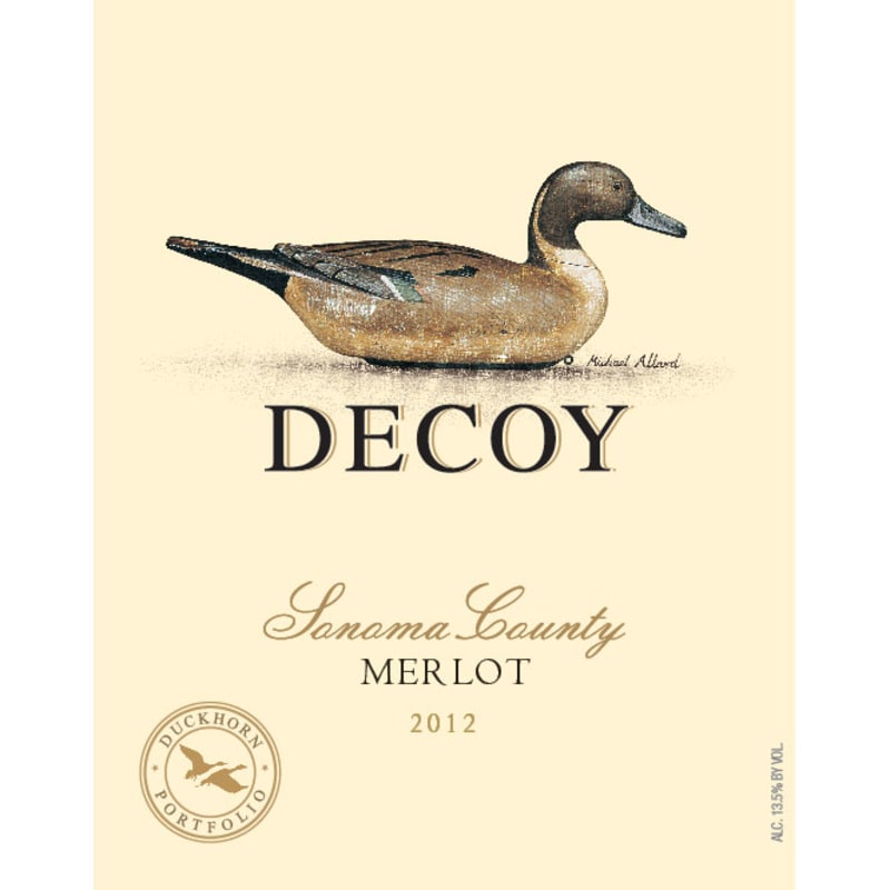Decoy Merlot 2012 Front Label