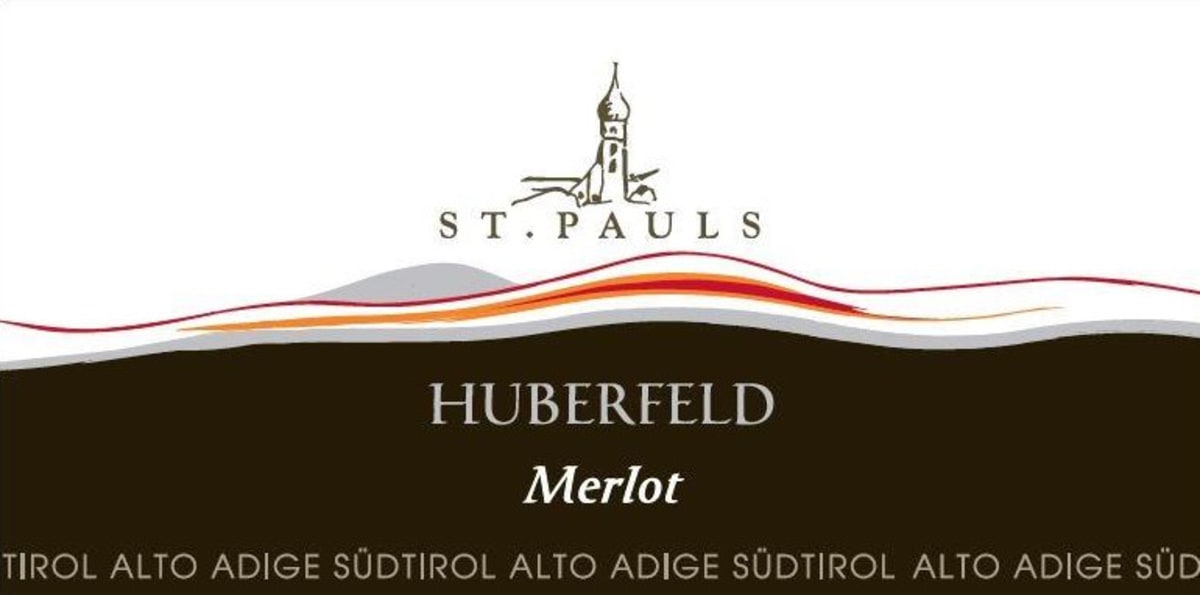 St. Pauls Alto Adige Huberfeld Merlot 2014 Front Label