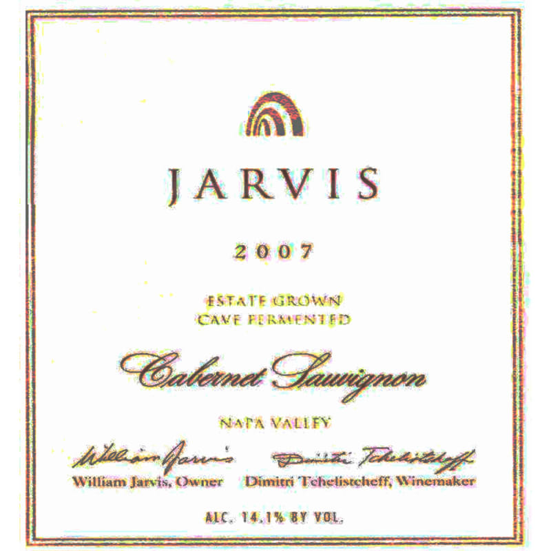 Jarvis Estate Cabernet Sauvignon 2007 Front Label