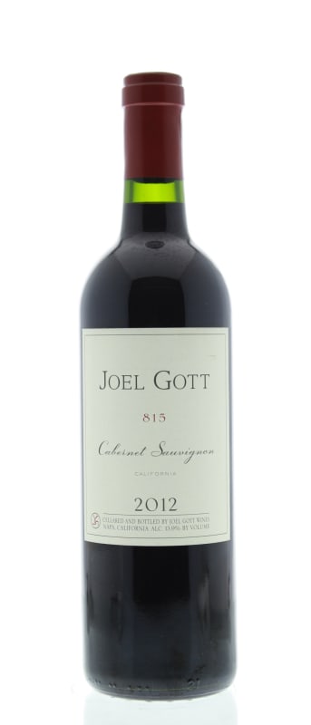 Joel Gott Blend No. 815 Cabernet Sauvignon 2012 Front Bottle Shot