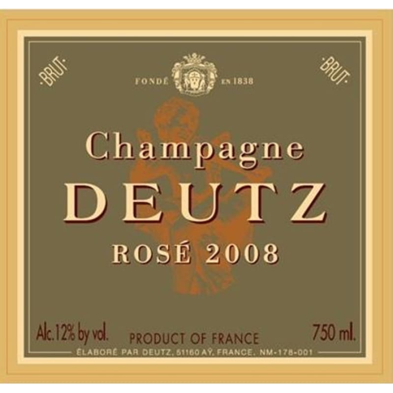 Deutz Brut Rose Millesime 2008 Front Label