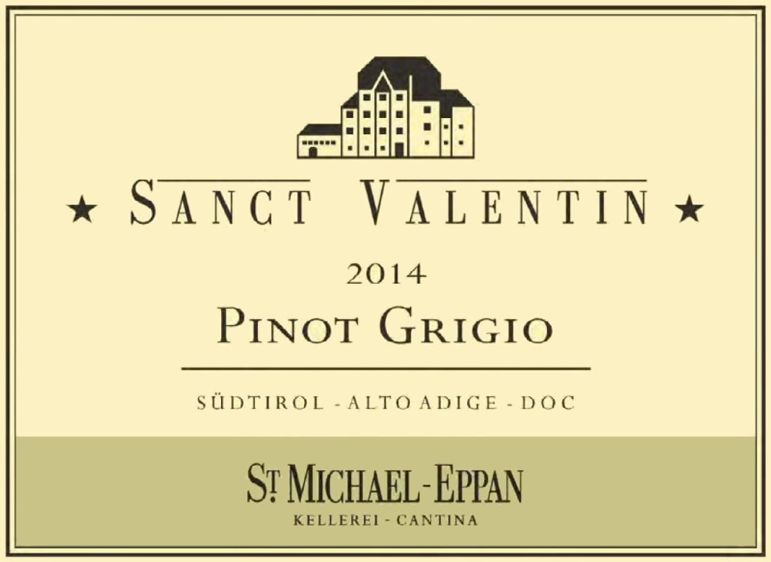 St. Michael-Eppan Sudtirol - Alto Adige Sanct Valentin Pinot Grigio 2014 Front Label