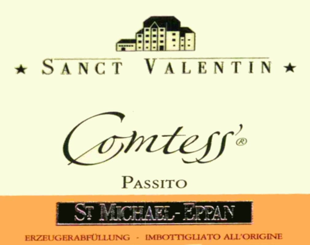 St. Michael-Eppan Sudtirol - Alto Adige Sanct Valentin Comtess Passito 2011 Front Label