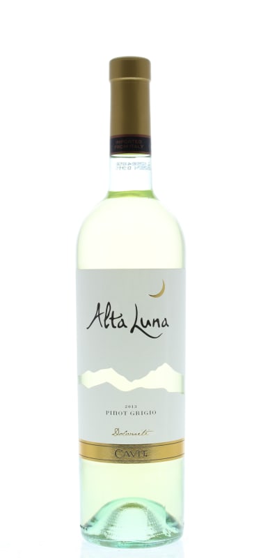 Alta Luna Pinot Grigio 2013 Front Bottle Shot
