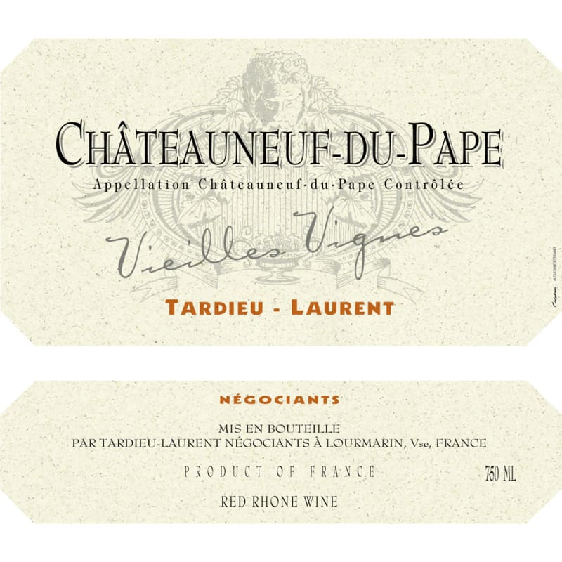 Tardieu-Laurent Chateaneuf du Pape Vieilles Vignes 2011 Front Label