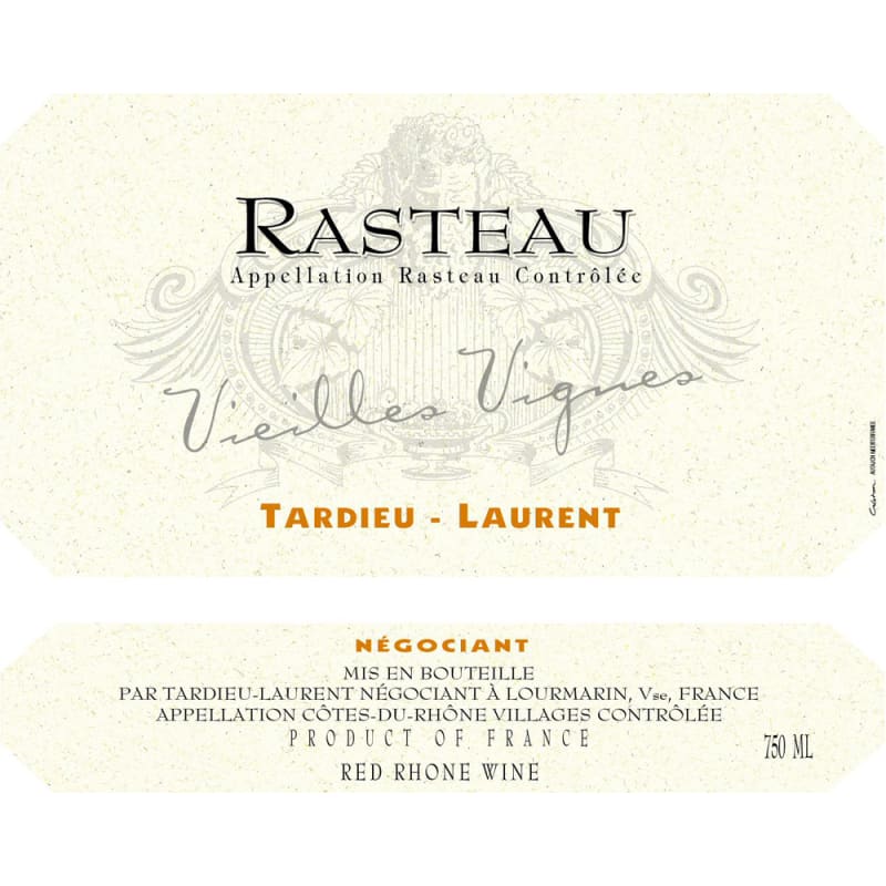 Tardieu-Laurent Rasteau Vieilles Vignes 2011 Front Label