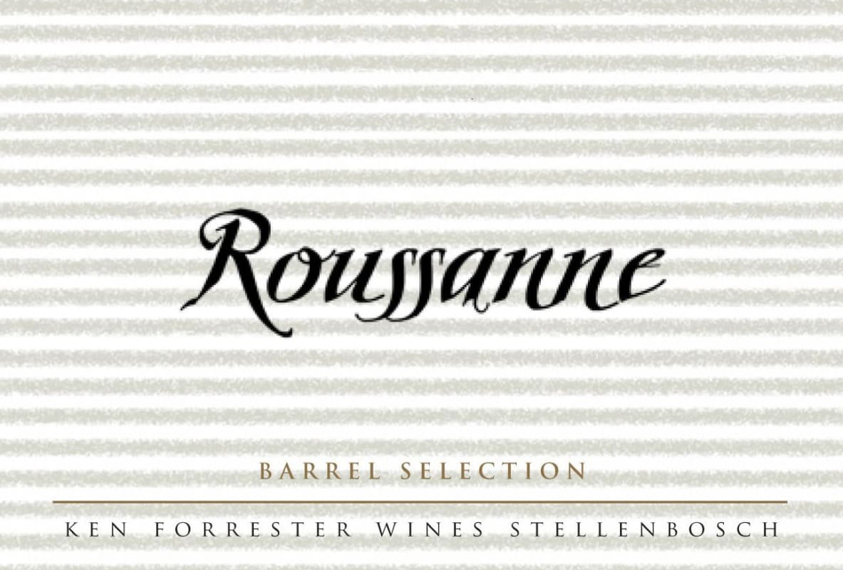 Ken Forrester Barrel Selection Roussanne 2012 Front Label