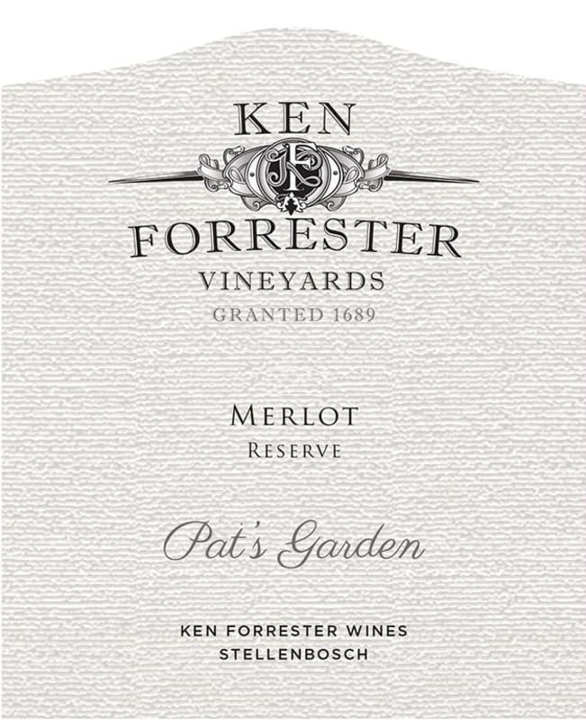 Ken Forrester Pat's Garden Reserve 2014 Front Label