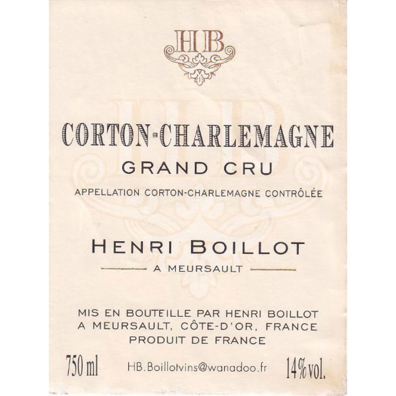 Domaine Henri Boillot Corton Charlemagne Grand Cru 2011 Front Label