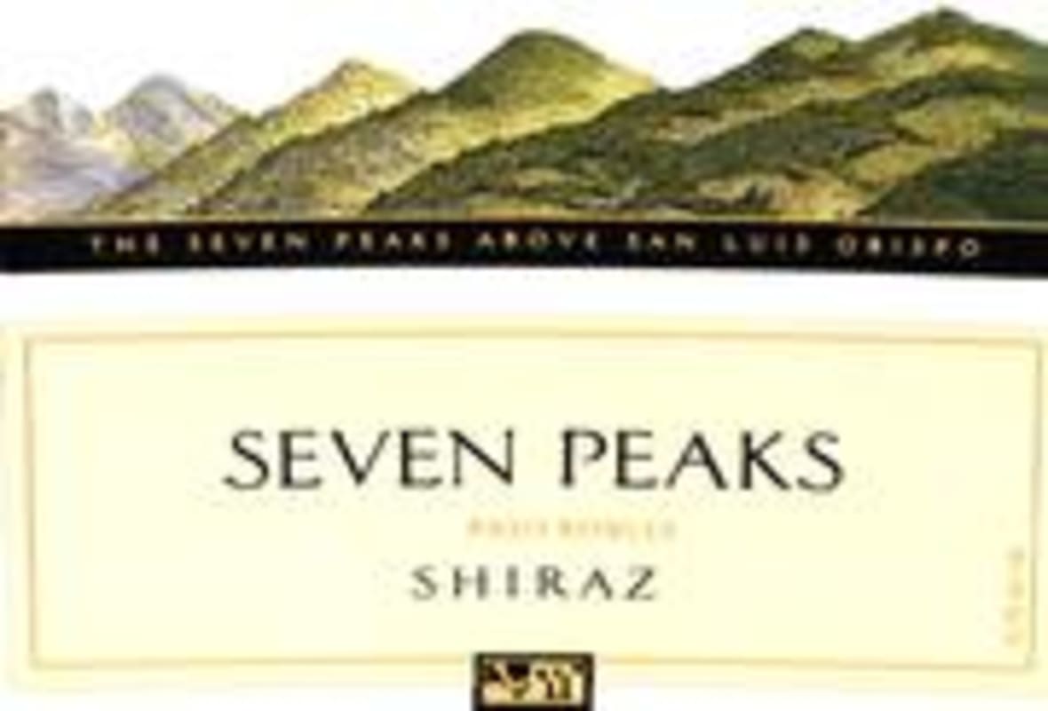 Seven Peaks Shiraz 1996 Front Label