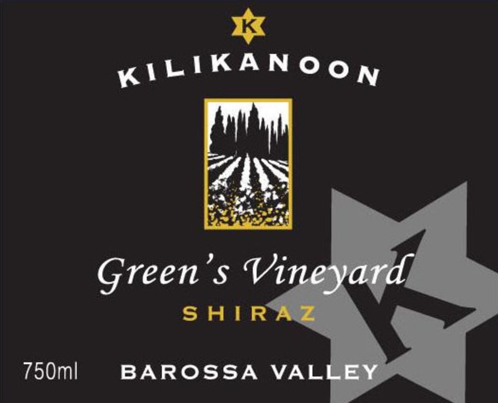 Kilikanoon Green's Shiraz 2012 Front Label