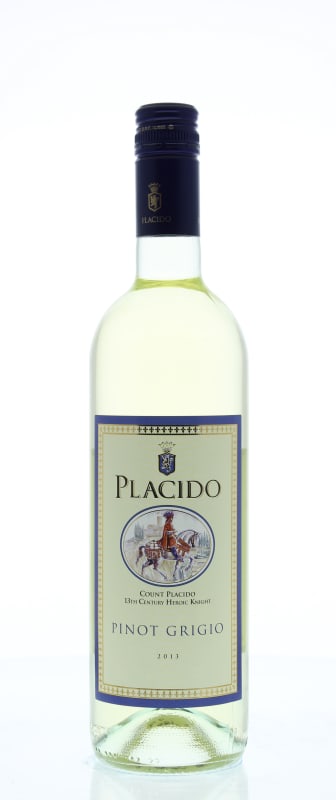 Placido Pinot Grigio 2013 Front Bottle Shot