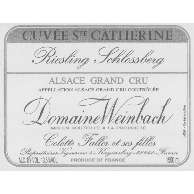 Domaine Weinbach Schlossberg Cuvee Sainte Catherine Riesling (1.5L) 2005 Front Label