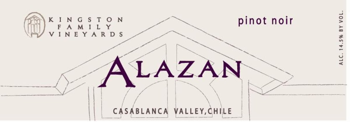 Kingston Family Vineyards Alazan Pinot Noir 2008 Front Label