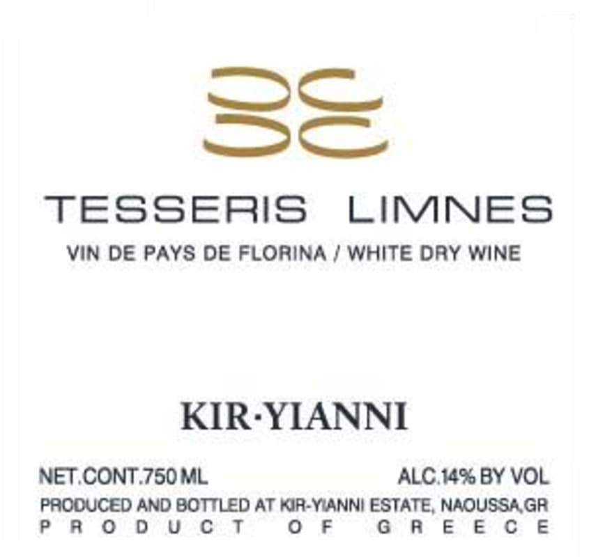 Kir-Yianni Tesseris Limnes 2012 Front Label
