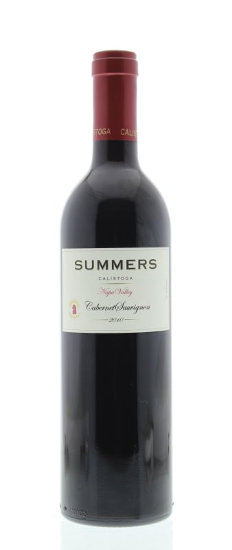 Summers Estate Calistoga Cabernet Sauvignon 2010 Front Bottle Shot