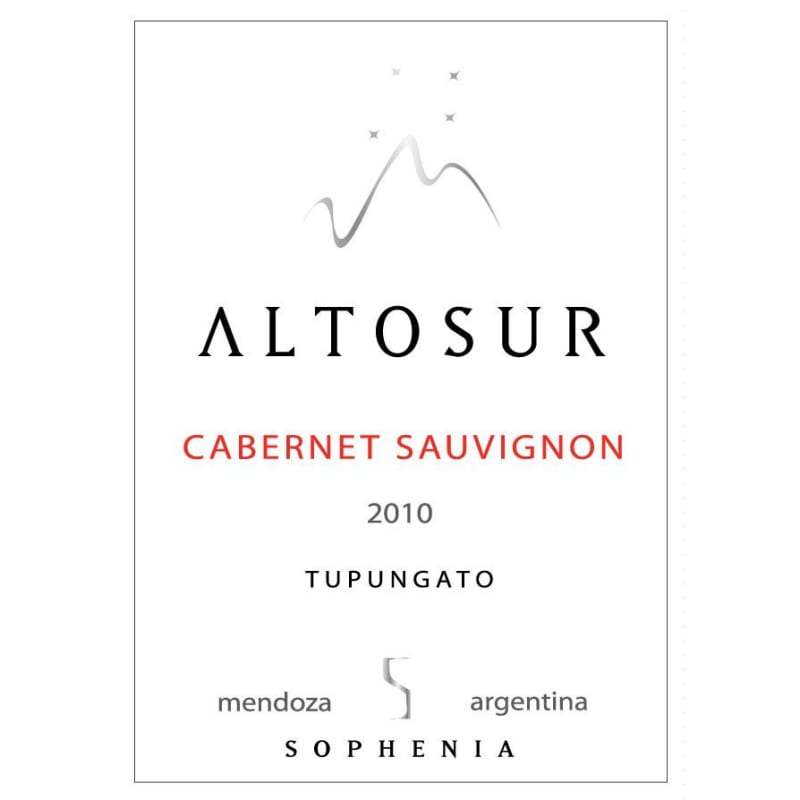 Finca Sophenia Altosur Cabernet Sauvignon 2013 Front Label