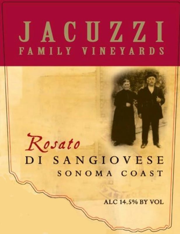 Jacuzzi Rosato di Sangiovese 2015 Front Label