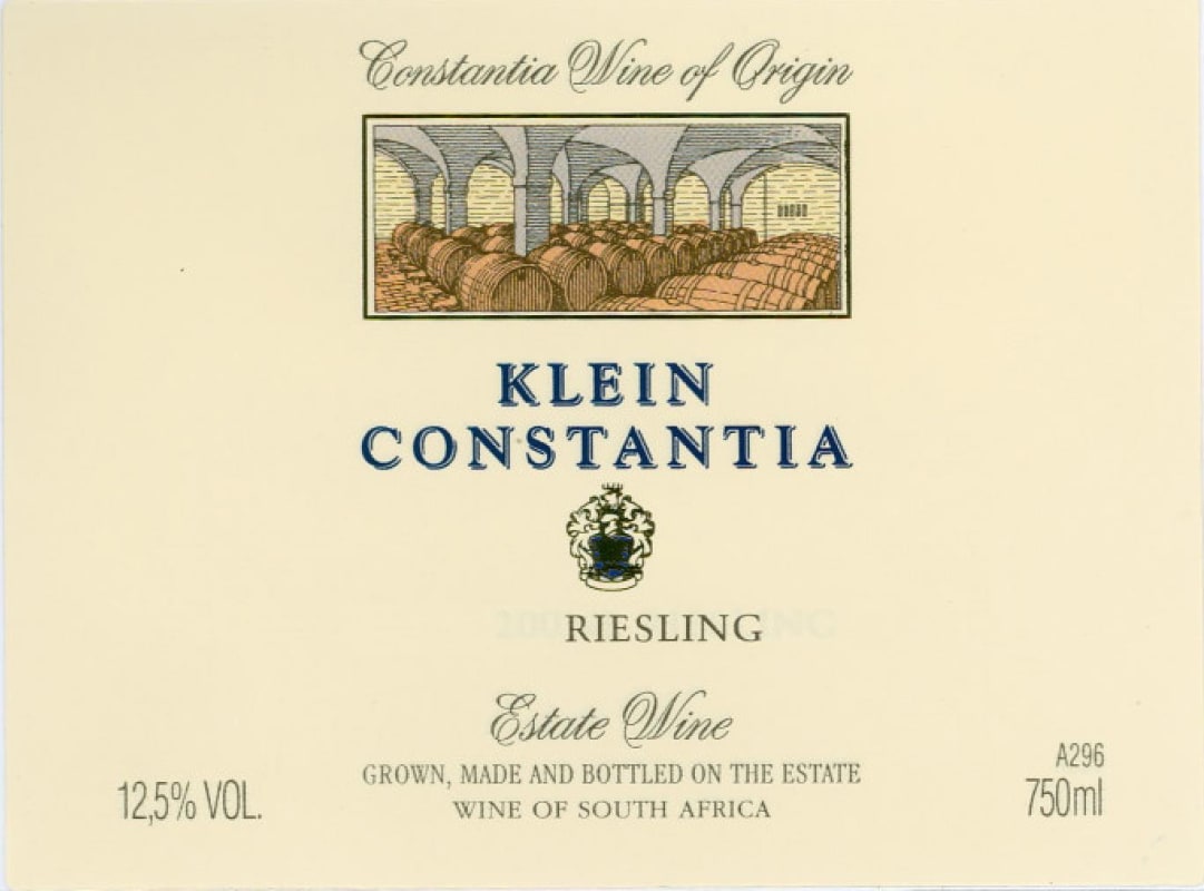 Klein Constantia Riesling 2009 Front Label