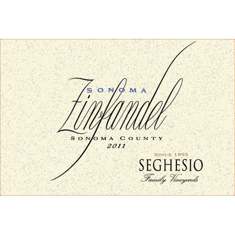 Seghesio Sonoma Zinfandel (375ML half-bottle) 2011 Front Label