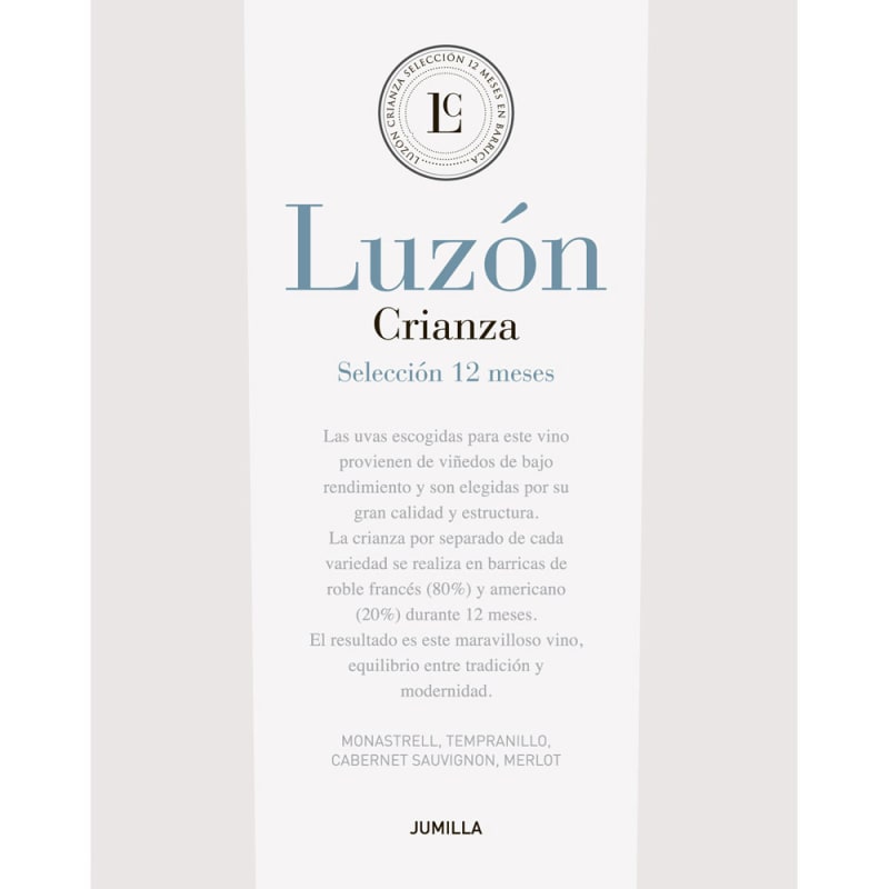 Bodegas Luzon Crianza Seleccion 12 2009 Front Label