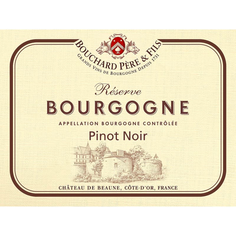 Bouchard Pere & Fils Reserve Bourgogne Pinot Noir 2012 Front Label