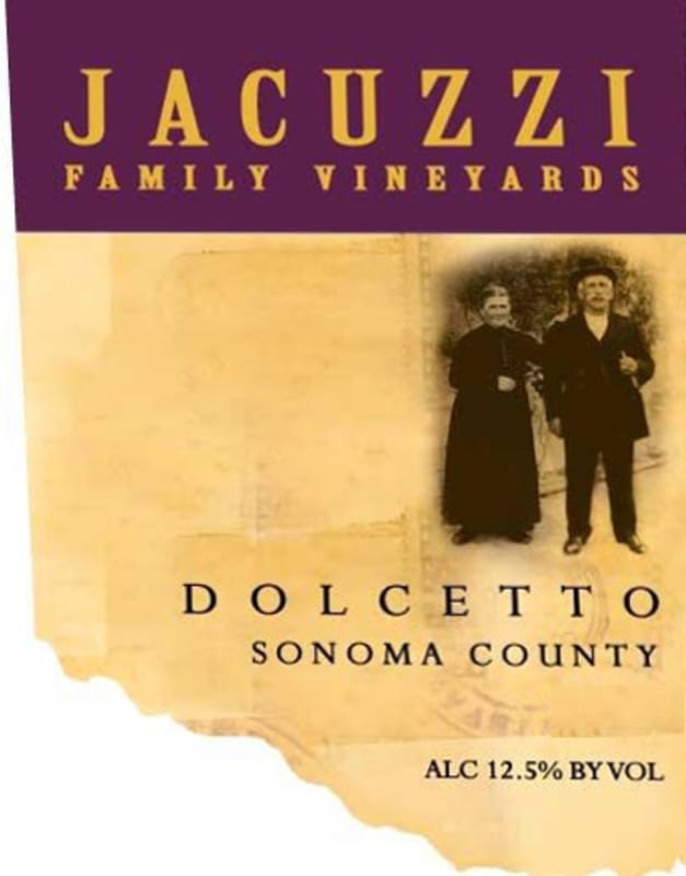 Jacuzzi Dolcetto 2013 Front Label