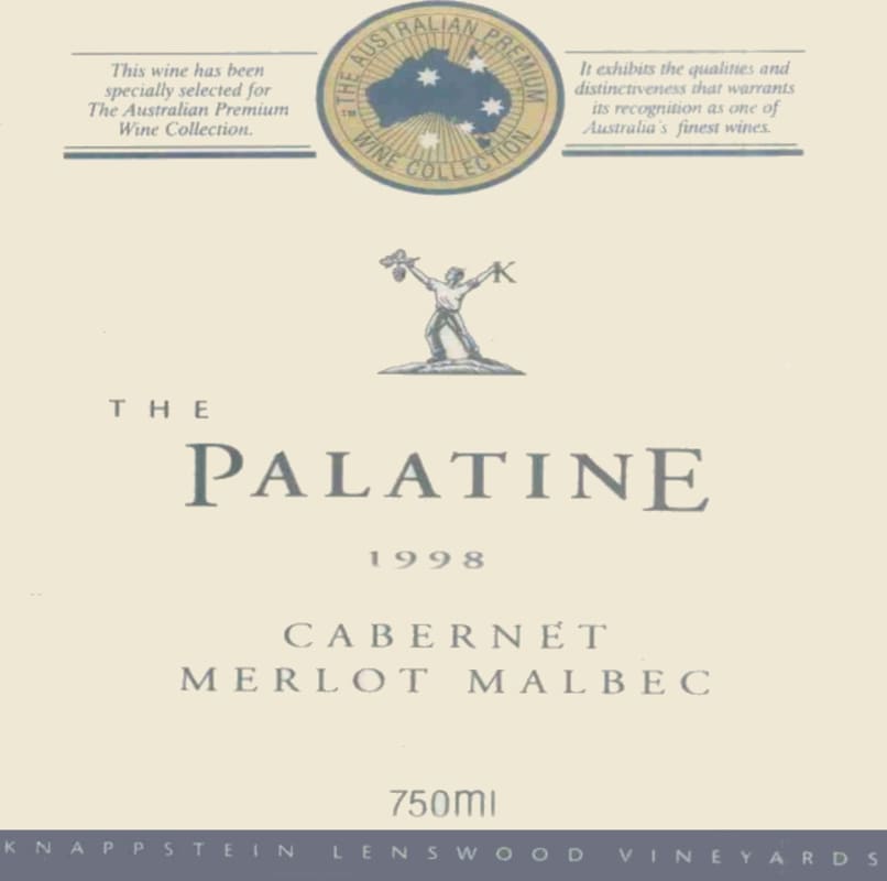 Knappstein The Palatine Cabernet Merlot Malbec 1998 Front Label