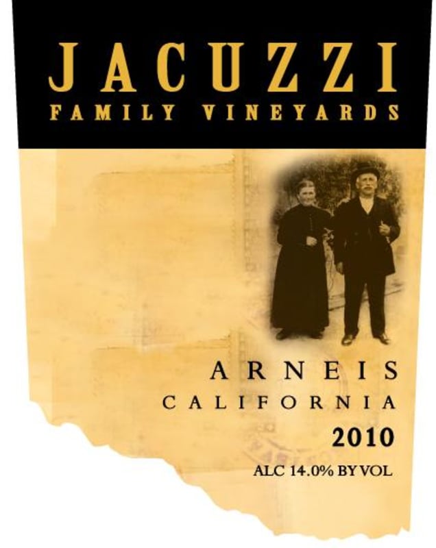 Jacuzzi Arneis 2010 Front Label
