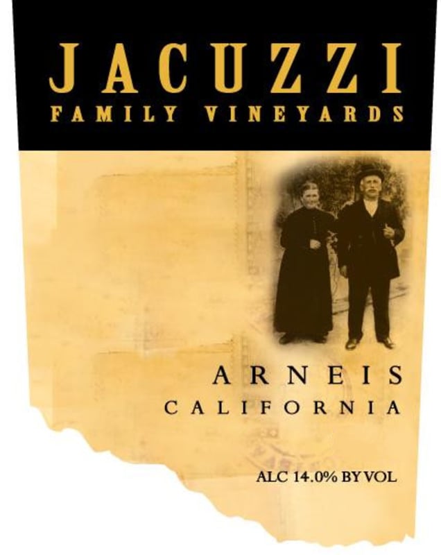 Jacuzzi Arneis 2012 Front Label