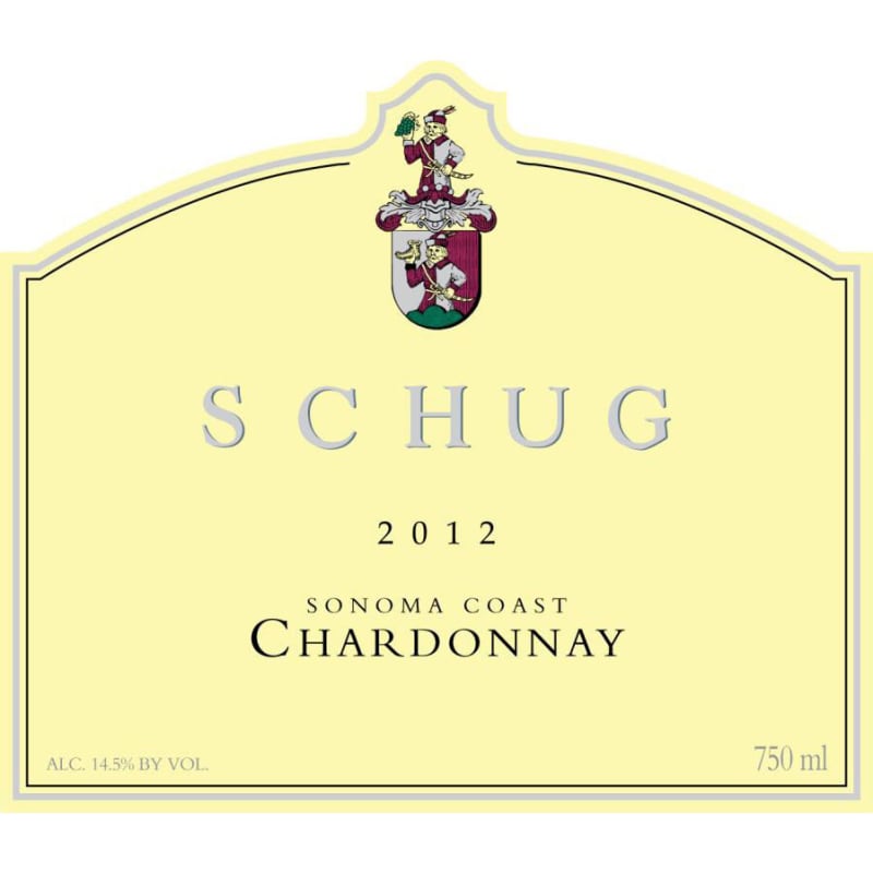 Schug Sonoma Coast Chardonnay 2012 Front Label