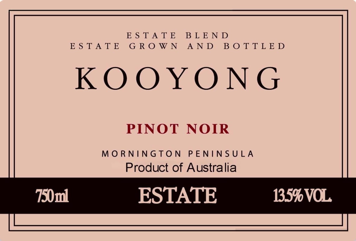 Kooyong Pinot Noir 2013 Front Label
