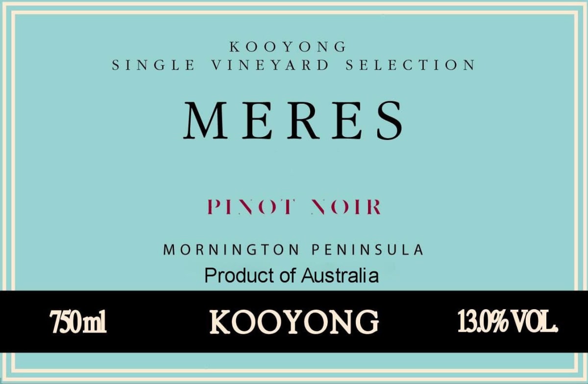 Kooyong Meres Pinot Noir 2012 Front Label