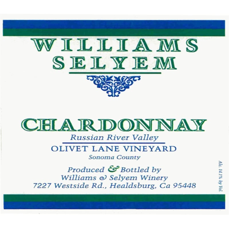 Williams Selyem Olivet Lane Chardonnay 2012 Front Label