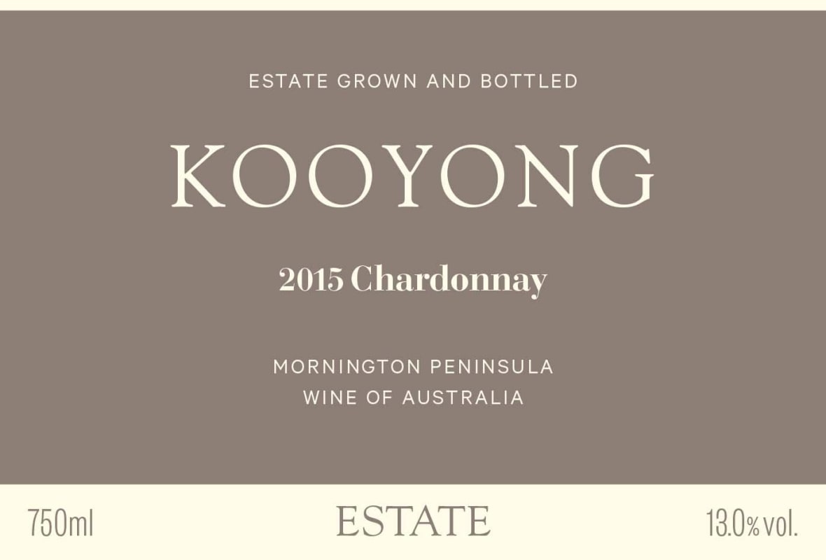 Kooyong Estate Chardonnay 2015 Front Label