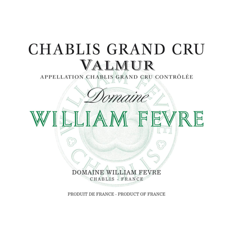 William Fevre Chablis Valmur Grand Cru 2012 Front Label