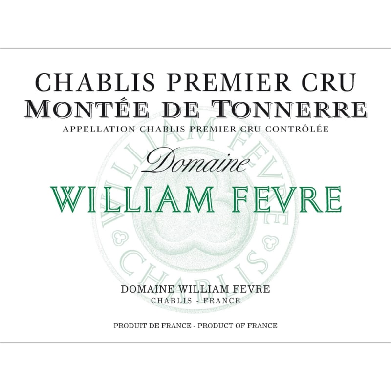 William Fevre Chablis Montee de Tonnerre Premier Cru 2012 Front Label