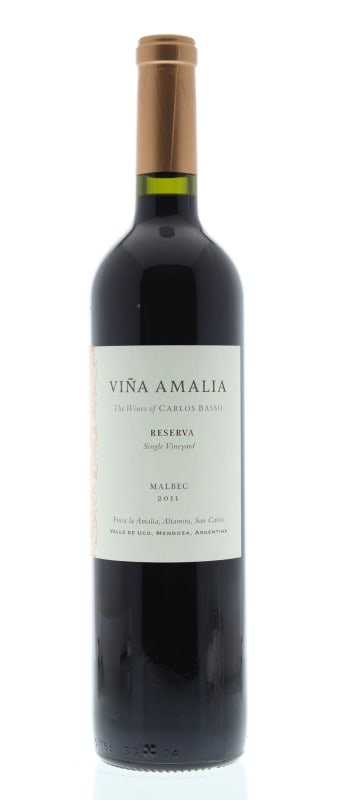 Vina Amalia Reserva Malbec 2011 Front Bottle Shot