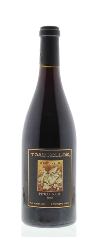 Toad Hollow 'Toad's Pride' Reserve Pinot Noir 2007 Front Bottle Shot