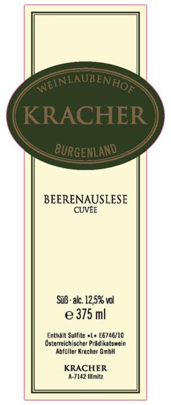 Kracher Cuvee Beerenauslese 2011 Front Label