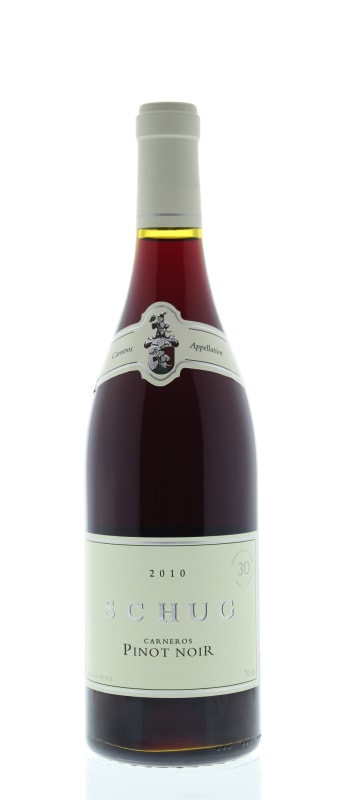Schug Carneros Pinot Noir 2010 Front Bottle Shot