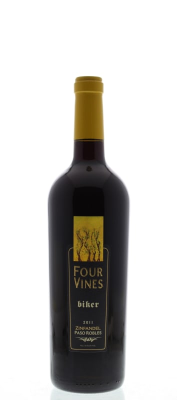 Four Vines The Biker Zinfandel 2011 Front Bottle Shot