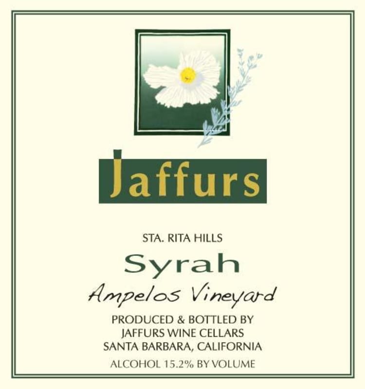 Jaffurs Ampelos Vineyard Syrah 2012 Front Label