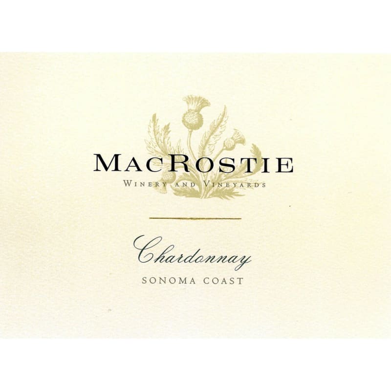 MacRostie Sonoma Coast Chardonnay (375ML half-bottle) 2012 Front Label