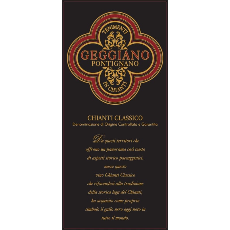 Le Chiantigiane Geggiano Pontignano Chianti Classico 2010 Front Label