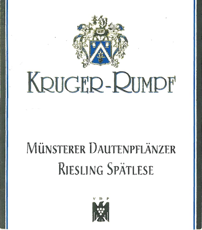 Kruger-Rumpf Munsterer Dautenpflanzer Riesling Spatlese 2005 Front Label