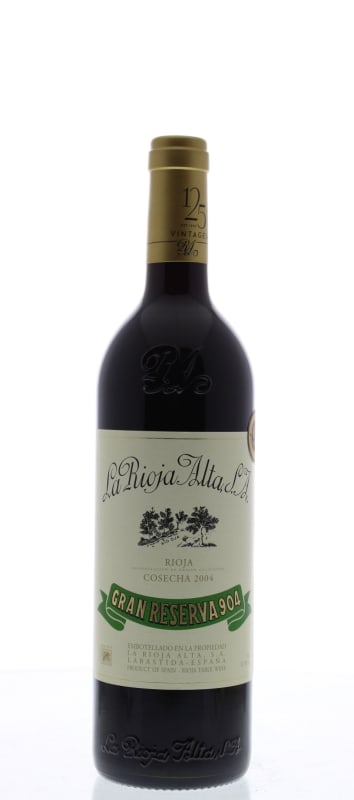 La Rioja Alta Gran Reserva 904 Seleccion Especial Tinto 2004 Front Bottle Shot