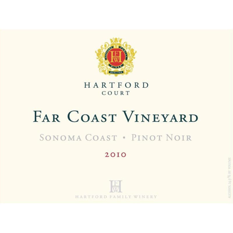 Hartford Court Far Coast Pinot Noir 2010 Front Label