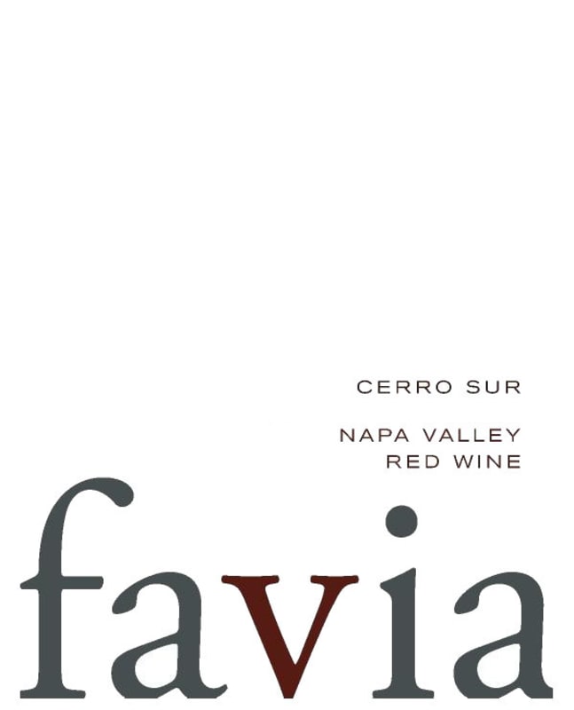 Favia Cerro Sur Red 2014 Front Label