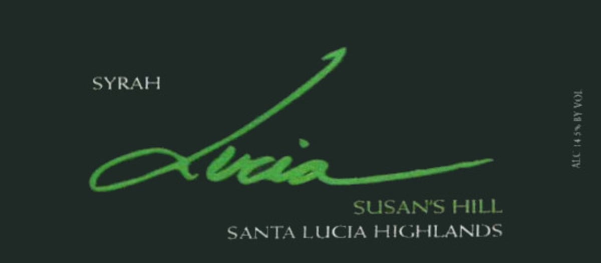 Lucia Vineyards Susan's Hill Syrah 2007 Front Label